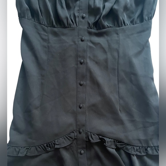 Self-Tie-Strap Ruffle Mini Dress - Picture 4 of 6